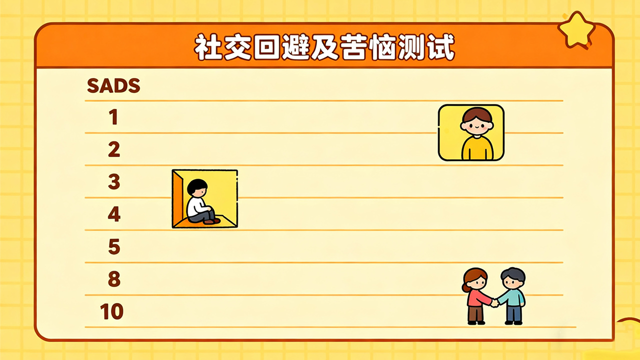SADS社交回避及苦恼测试：快速评估社交焦虑程度